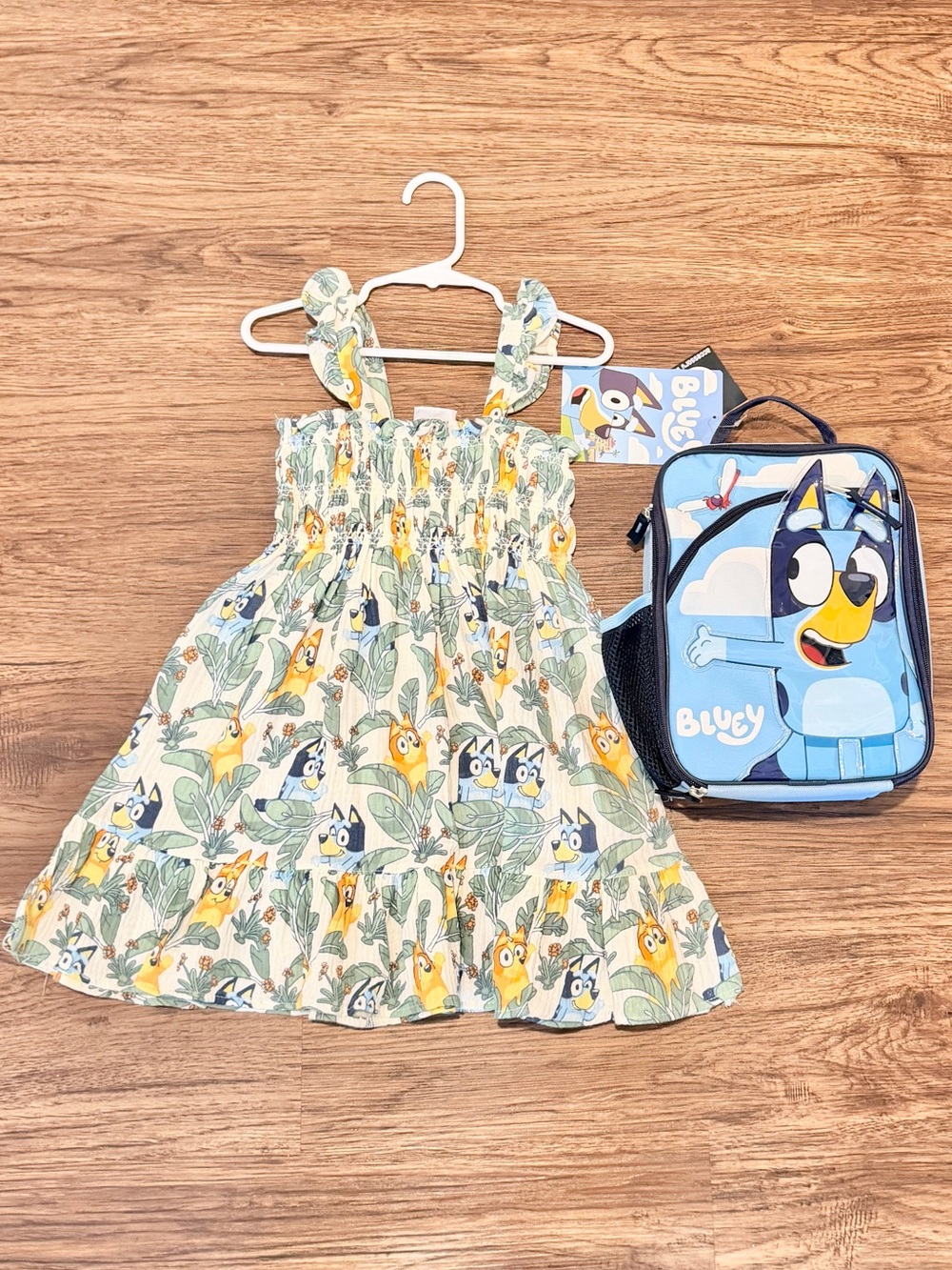 BRAND NEW 3T Bluey Sun Dress & Bluey Lunch Kit